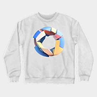 Geometric Torus Shape Style Crewneck Sweatshirt